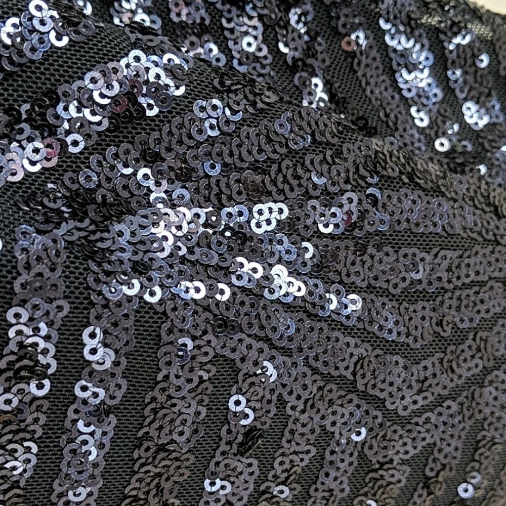 Sparkly navy Sequined split back top - Picture 6 of 13